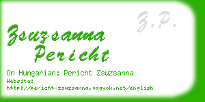 zsuzsanna pericht business card